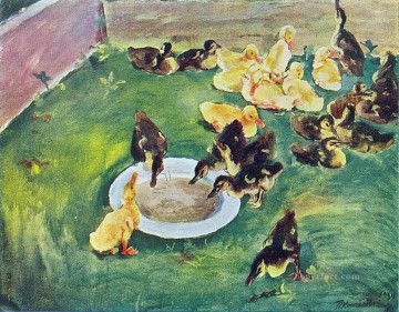 家禽 Painting - アヒルの子 1934年 ペトル・ペトロヴィッチ・コンチャロフスキーのひよこ